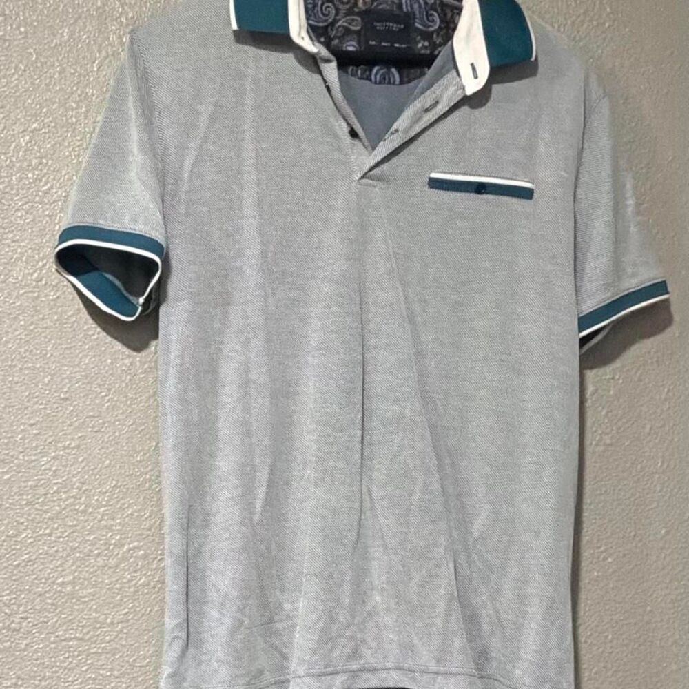 Travis-scott Men's Grey and Blue Polo-shirts